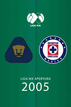 Liga Apertura 2005: Pumas vs. Cruz Azul