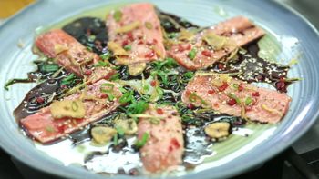 Picaña en salsa de champiñones