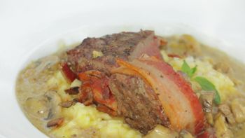 Lomo en salsa de champiñones