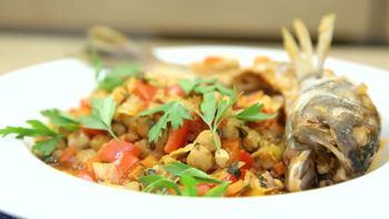 Chupe de Langostinos y cazuela de garbanzos