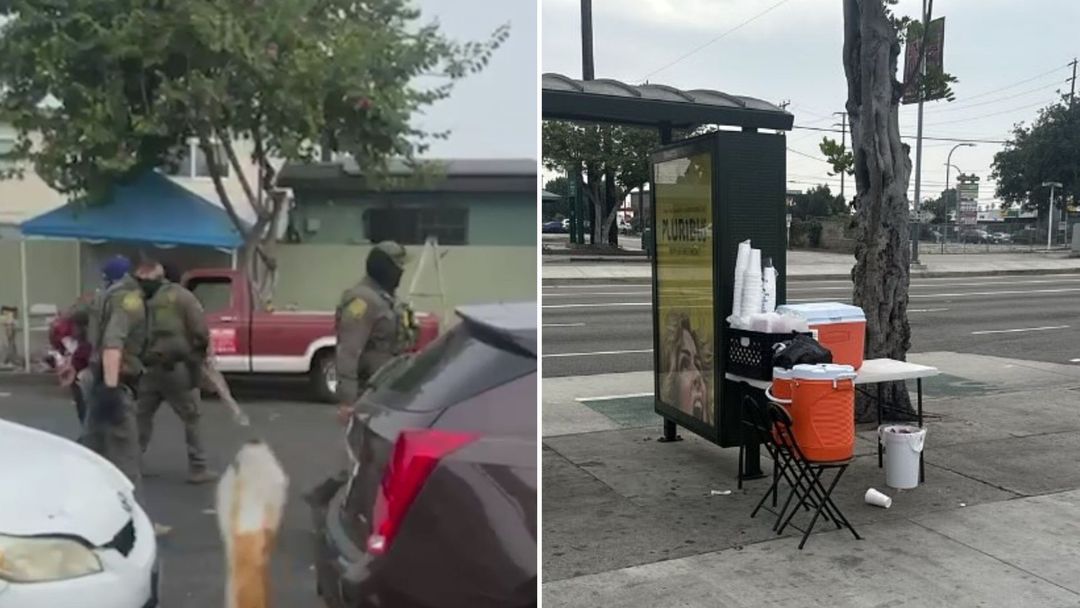 Detienen a vendedores ambulantes en operativos migratorios en LA: sus puestos quedaron abandonados | ViX