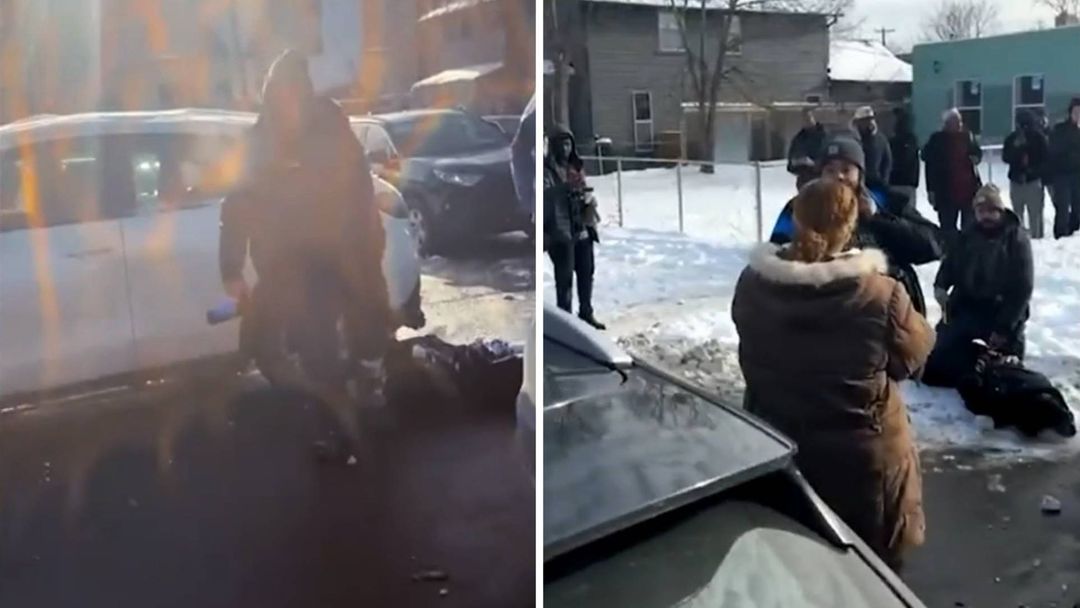 Agente de ICE arrastra a una mujer para detenerla en medio de tenso enfrentamiento con la comunidad | ViX