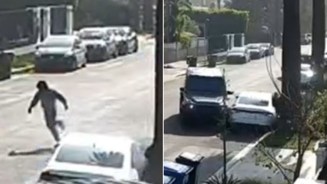 En video: Una mujer persigue y estrella el auto de unos sujetos que intentaron robar su casa | ViX