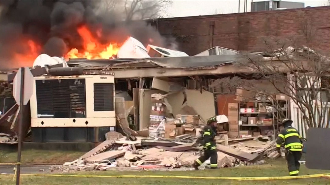 Imágenes de la destrucción que dejó una explosión en un asilo de ancianos: el edificio colapsó con personas dentro | ViX