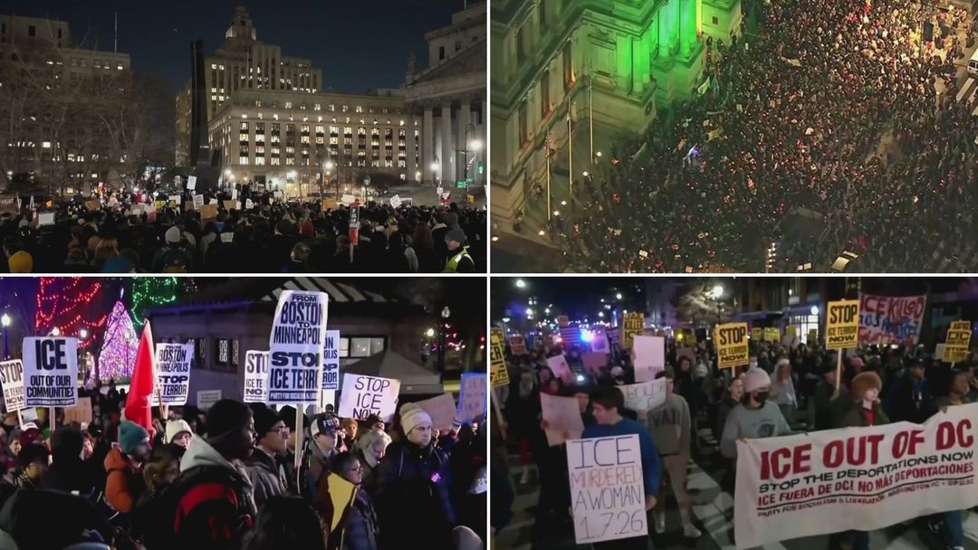 Imágenes de protestas en varias ciudades tras la muerte de una mujer baleada por ICE en Minneapolis | ViX