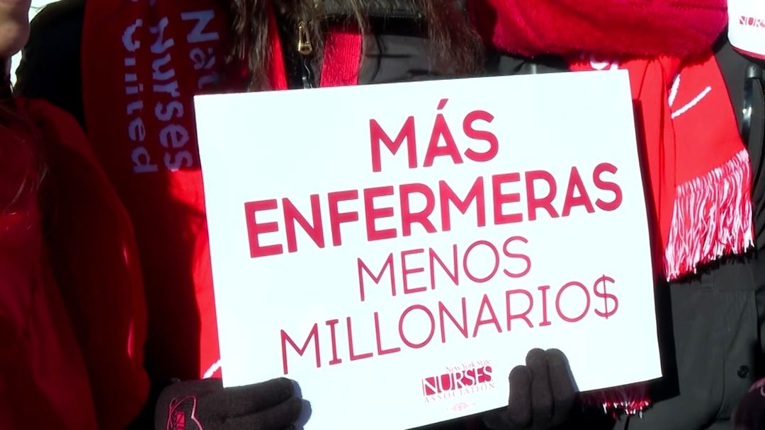 Más de 15 mil enfermeras inician huelga y protestan en las calles de Nueva York | ViX