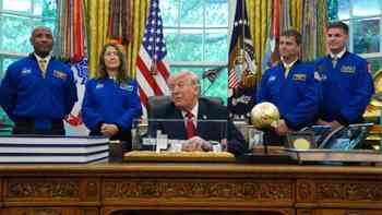 Trump recibe a tripulación de Artemis II tras histórica misión alrededor de la Luna