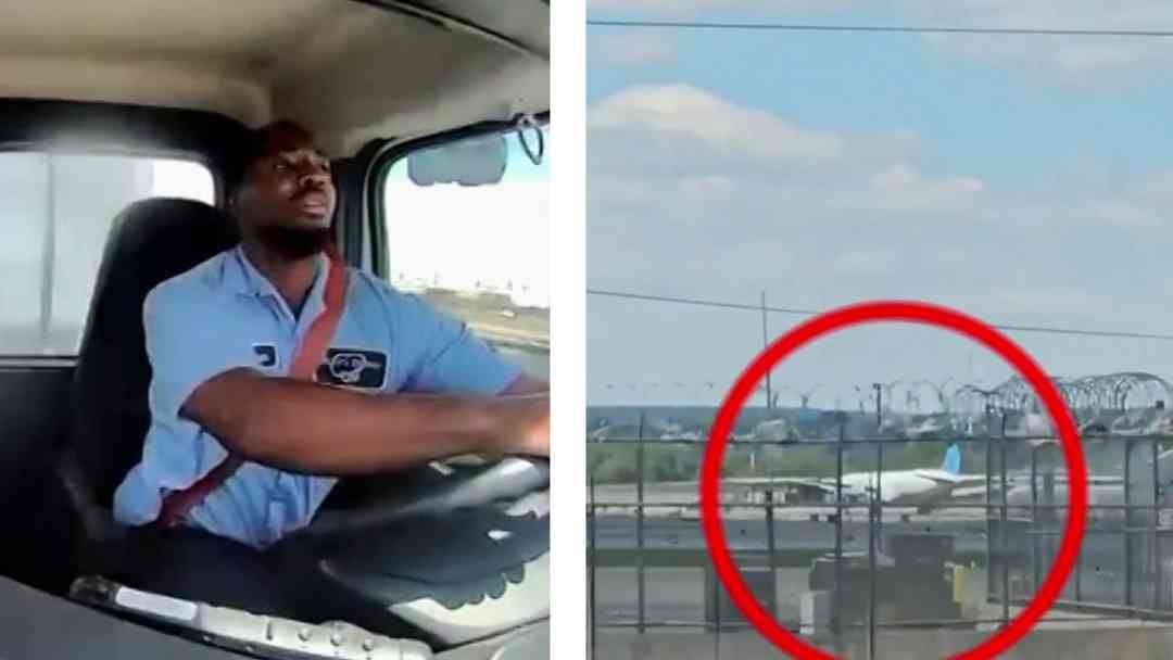 Video del momento exacto en que rueda de avión choca contra un camión de reparto cerca de aeropuerto en Nueva Jersey | ViX