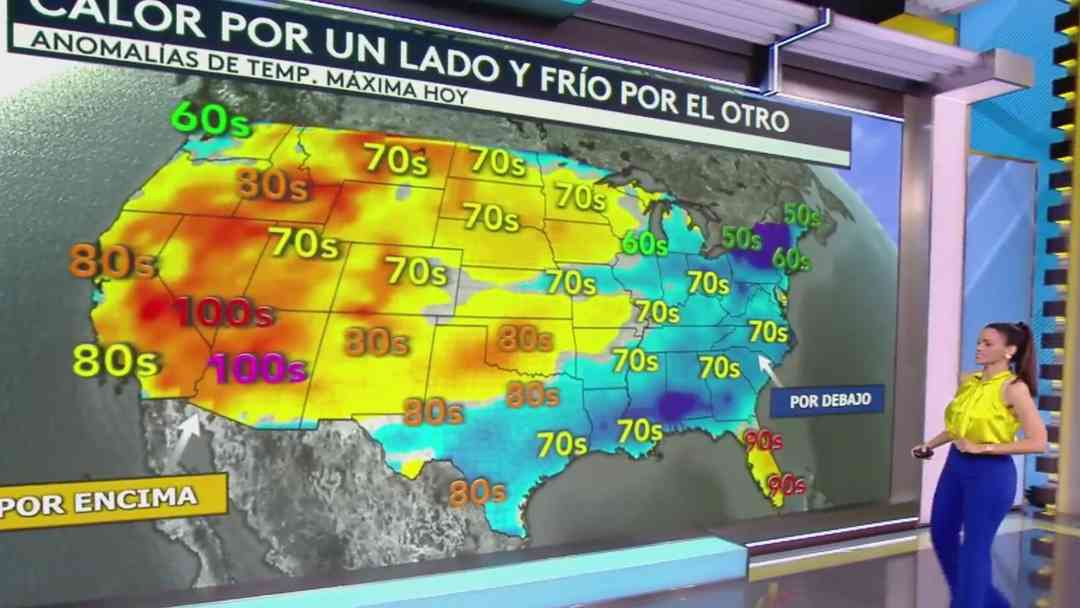 Clima hoy en Estados Unidos, viernes 8 de mayo 2026: el país dividido, calor de hasta 100 grados y fríos | ViX