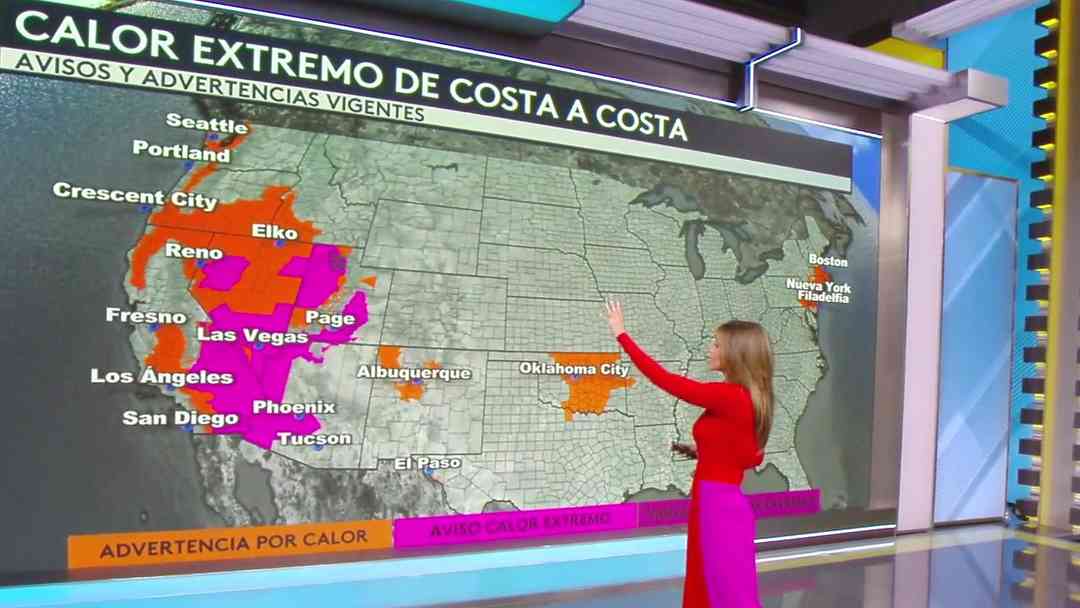 Clima hoy en EEUU, jueves 06 de agosto 2026: Calor e incendios con sensaciones térmicas de tres dígitos | ViX